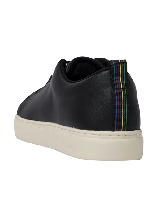 Paul Smith Black Lee Leather Low-Top Trainers for men