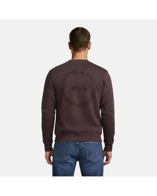 Jack Wills Brown Boucle Cotton Long Sleeve Oversized Fit Crew Sweatshirt for men