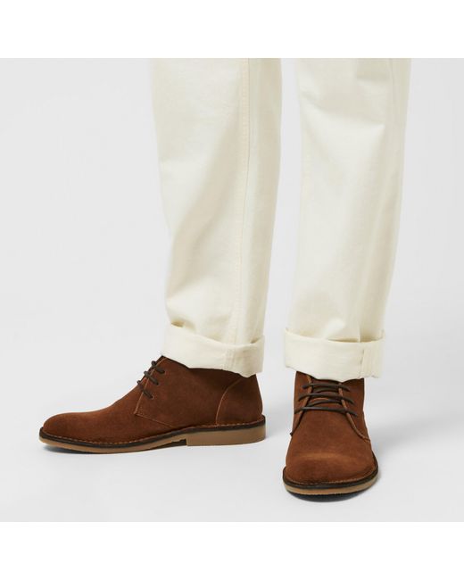Dune Brown Creed Desert Boots for men