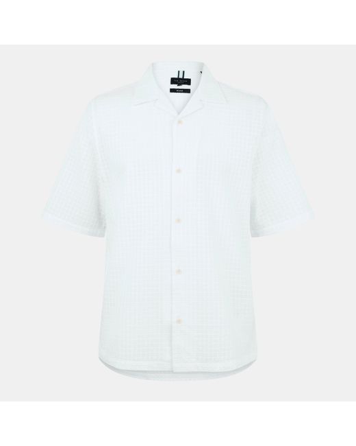 Ted Baker White Txtre Geo Shrt for men