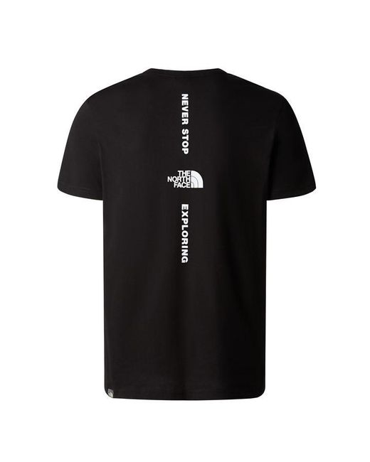 The North Face Black Tnf Vertical Tee Sn41 for men