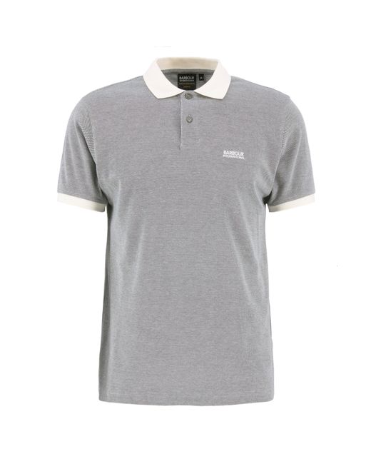 Barbour Gray Short Sleeve Polo Shirt for men