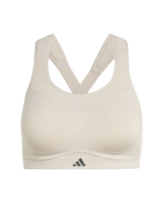 Adidas White Non-Wired High Impact Sports Bra