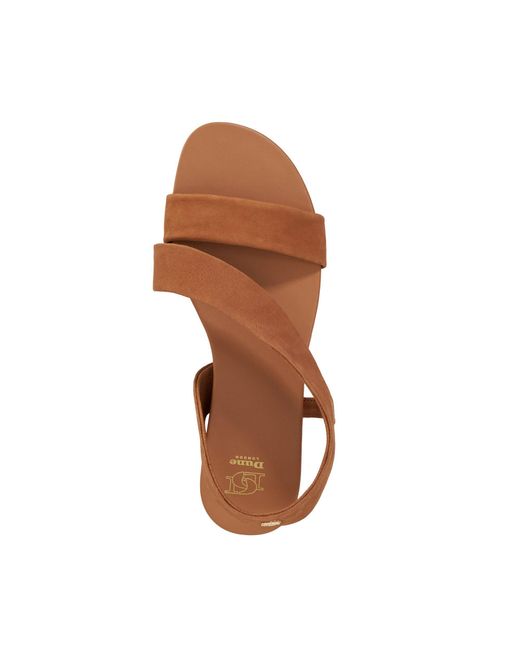 Dune Brown Lucina Flat Sandals