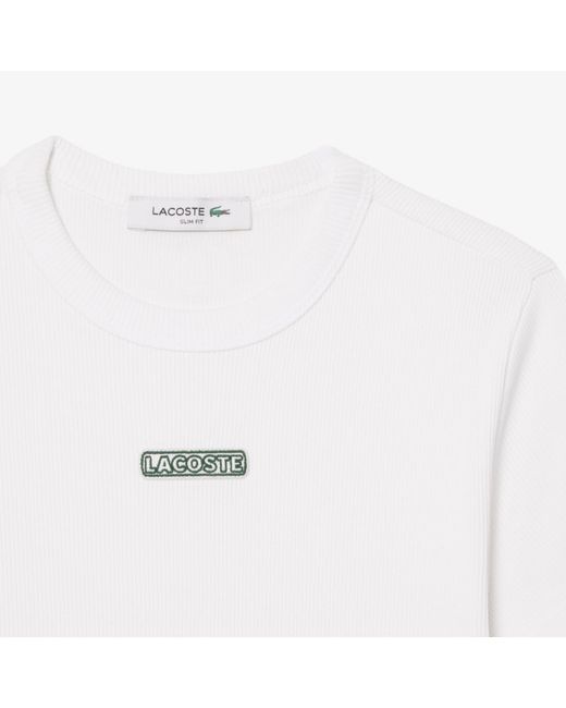 Lacoste White Slim Fit Short Sleeve T-Shirt