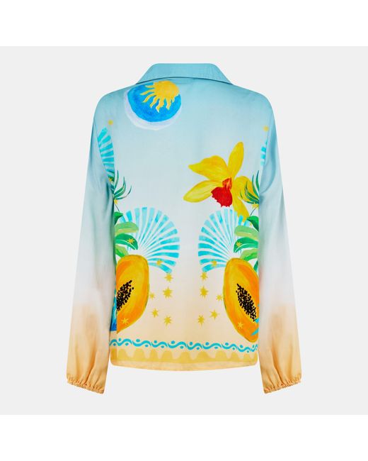 Never Fully Dressed Green Rio Miley Long Sleeve Patterned Shirt