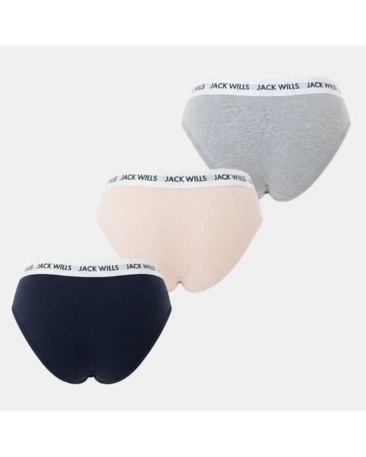 Jack Wills Blue Wilden Multipack Boy Pants 3 Pack Ladies