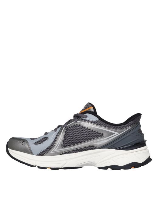 Skechers Blue Slip-Ins Metallic Overlay Mesh Snea Slip On Runners for men
