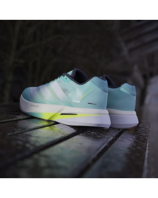 Adidas Green Adizero Boston 13 Road Running Shoes for men