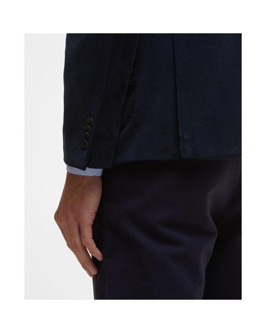 Barbour Blue Wallington Corduroy Long Sleeve Blazer for men