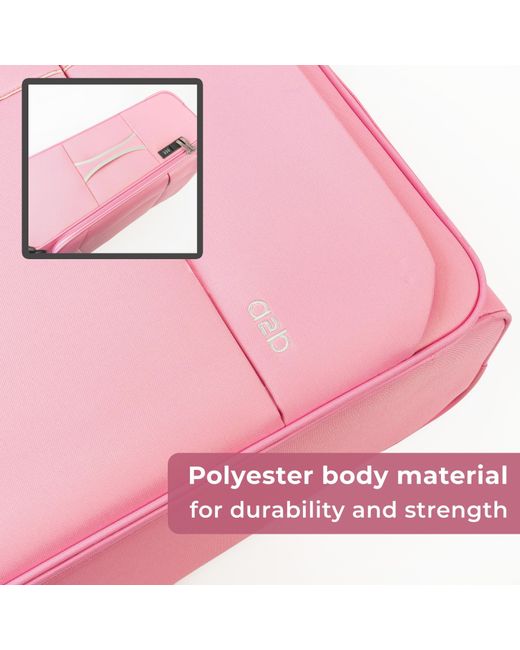 A2B Pink Odyssey Cabin Case Lightweight Carry On Luggage