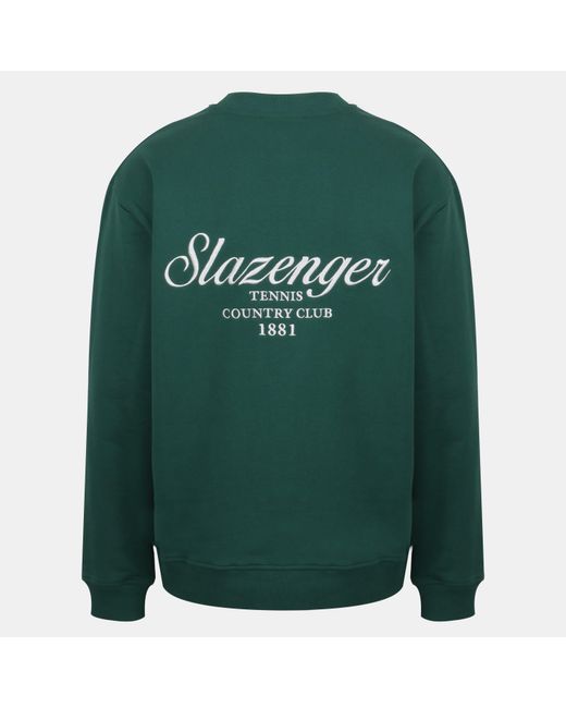 Slazenger 1881 Green Slaz Crew Sweatshirt for men