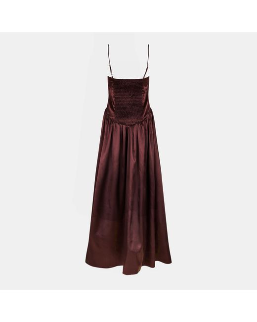 Amy Lynn Purple Alexa Satin Long Maxi Dress