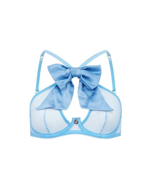 Agent Provocateur Blue Oriana High Neck Underwired Bra