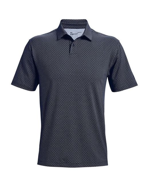 Under Armour Blue Printed Polo Shirt for men