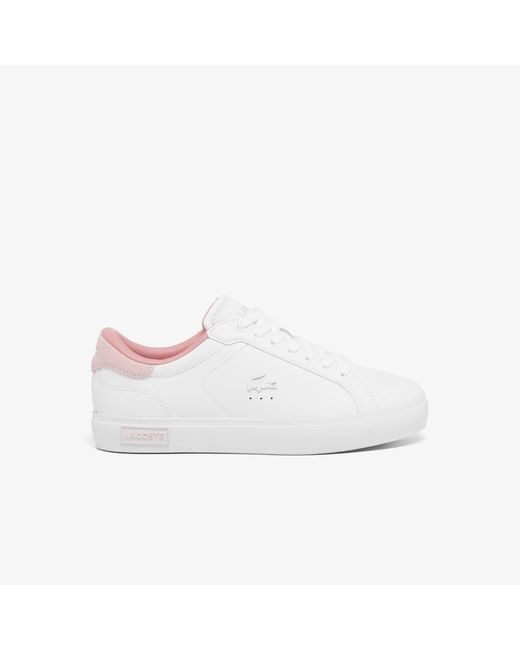 Lacoste White Powercourt Low-Profile Court Trainers