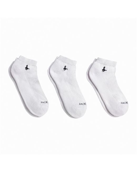 Jack Wills White Foxen Multipack Trainer Socks 3 Pack for men