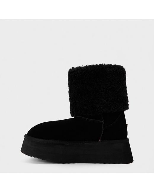 Steve Madden Black St. Moritz Snug Metallic Boots