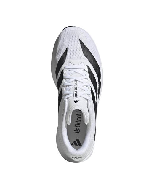 Adidas White Adizero Pacer for men