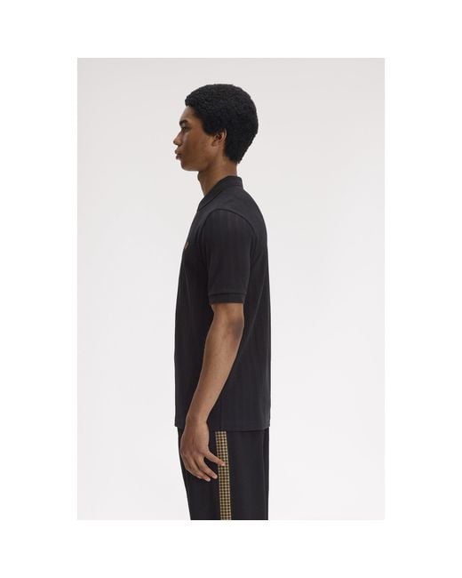 Fred Perry Black Short Sleeve Polo Shirt for men