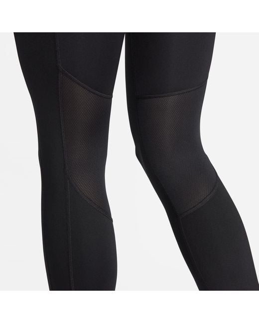Nike Blue Swoosh Fast Mid-Rise 7/8 Leggings