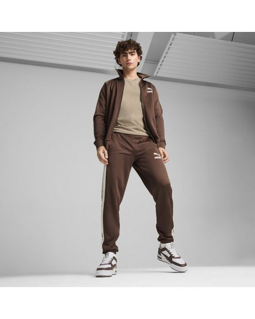 PUMA Brown Iconic Closed Hem Poly Jogger for men