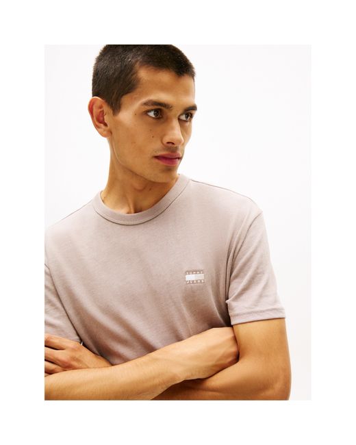 Tommy Hilfiger Pink Classic Tommy Small Badge T Shirt for men