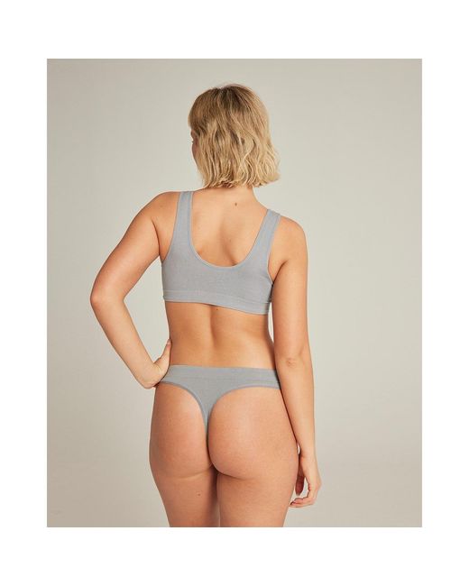 Nudea Gray Seamless Crop Top Tencel Seamless