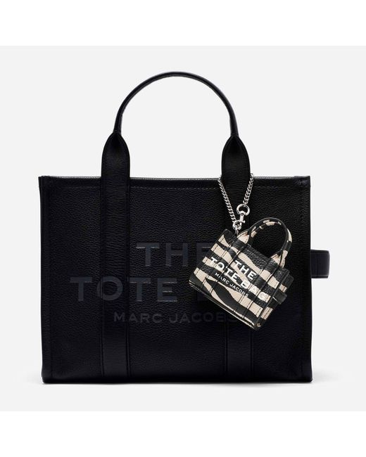 Marc Jacobs Black Lth Nano Chrome Charm