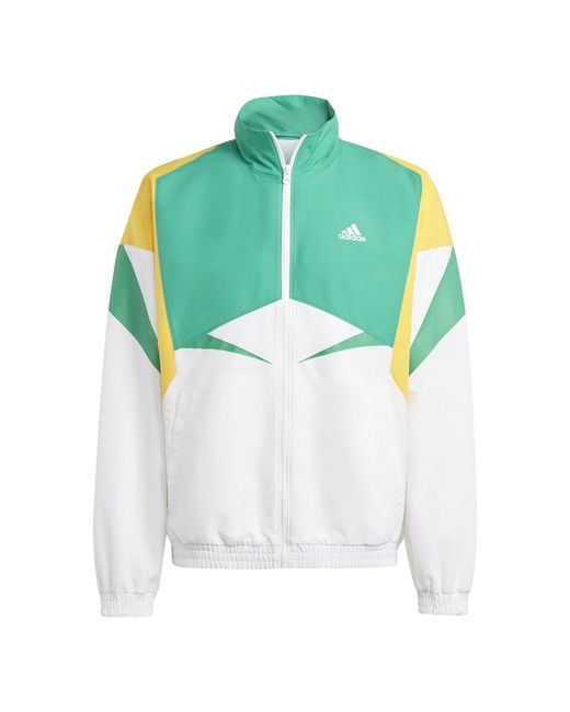 Adidas Green Performance Tracksuit Top for men
