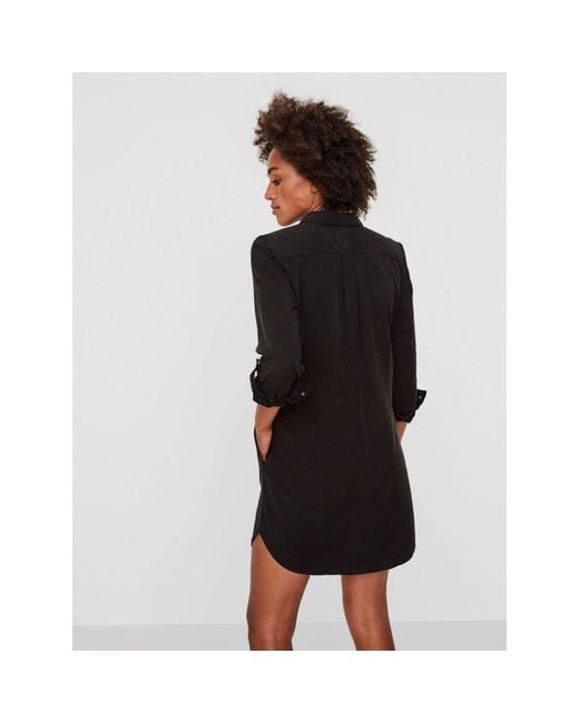 Vero Moda Blue Sigga Long Sleeve Shirt Dress