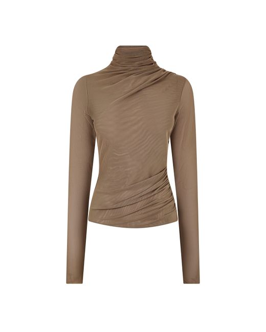 JBQ Brown Paxton Long-Sleeve Blouse