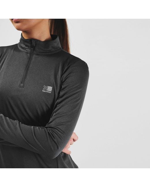 Karrimor Black Longsleeve 1/4 Zip Top Ladies