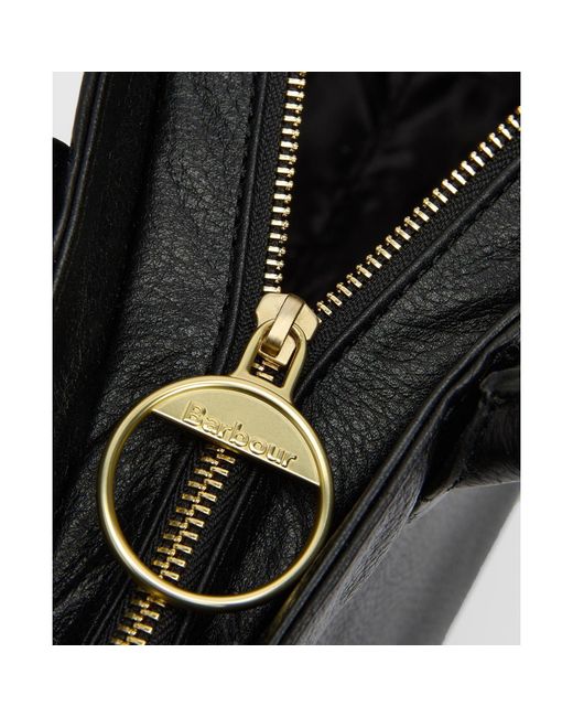 Barbour Black Birch Leather Tote Bag
