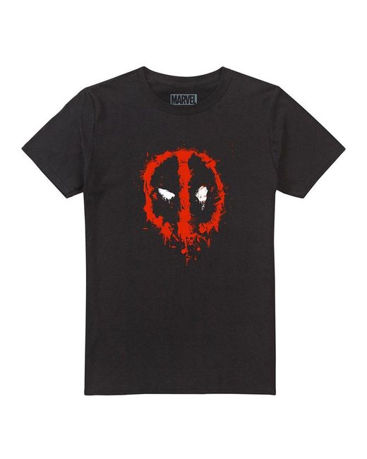 Deadpool Black Paint Logo T-Shirt for men