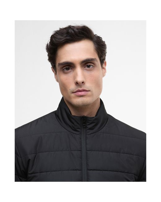 Barbour Black Aldon Long Sleeve Quilted Jacket for men