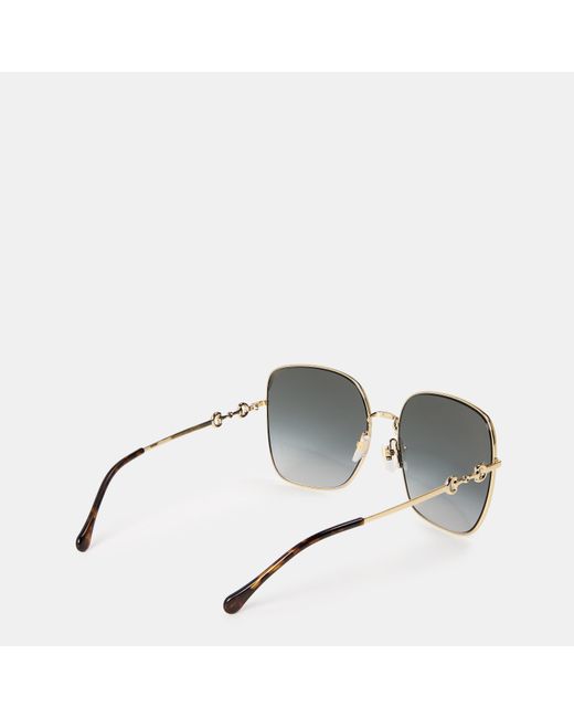 Gucci Gray Square Frame Sunglasses