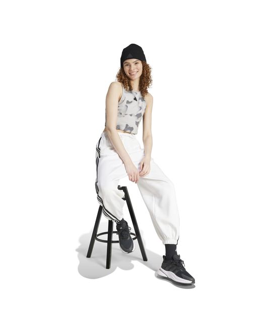 Adidas Gray Future Icons 3-Stripes Tank Top