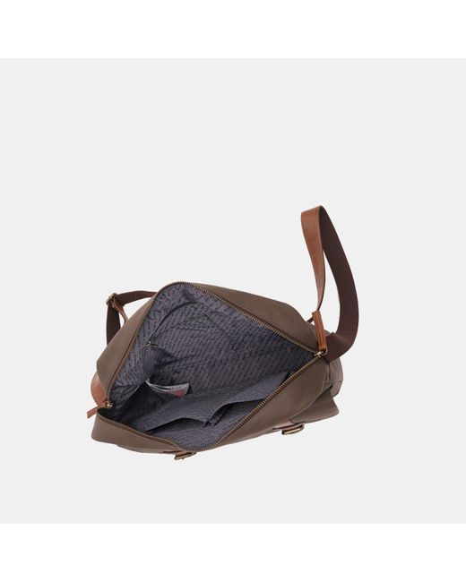 Firetrap Green Waxed Canvas Messenger Bag for men