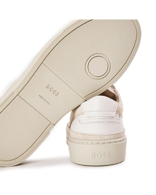 Boss White Tennis Shoes for men