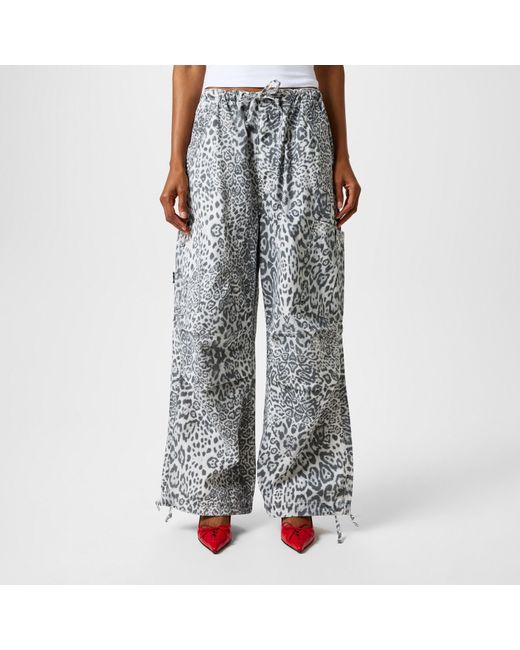 Jaded London Gray Parachute Cargo Pants