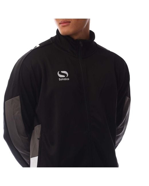 Sondico Black Tracksuit Top for men