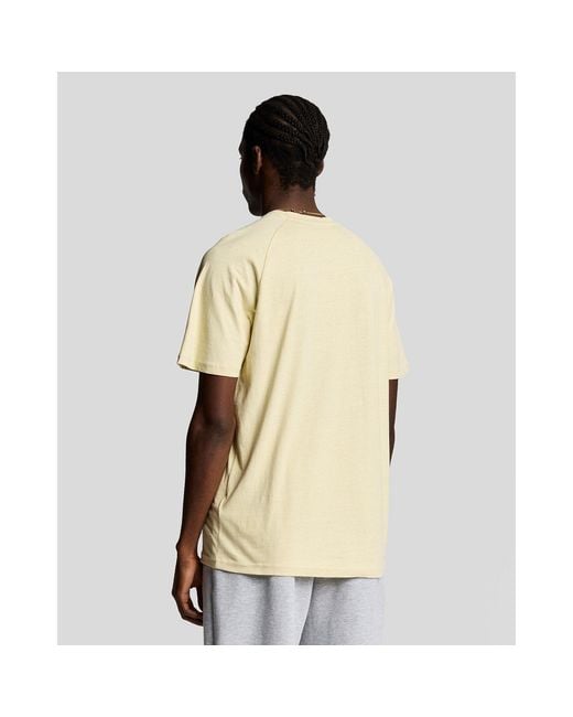 Lyle & Scott Yellow Raglan T-Shirt for men