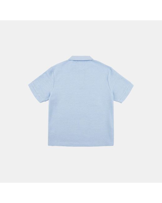 PREVU Blue Ottoman Short Sleeve Polo Shirt for men
