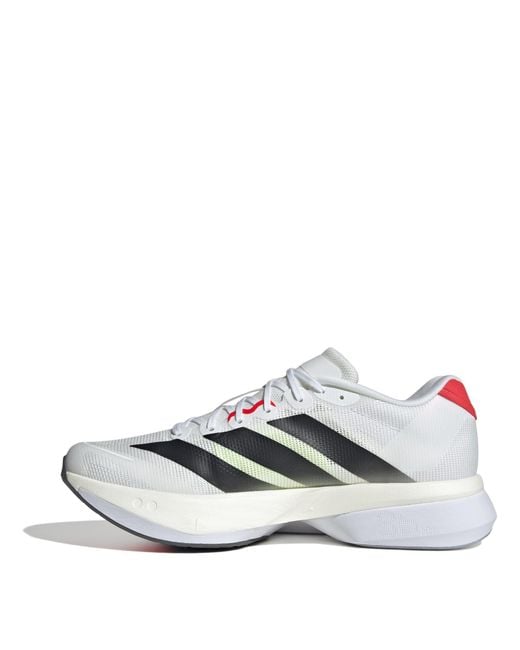 Adidas White Adizero Boston 13 Road Running Shoes