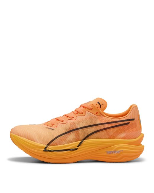 PUMA Orange Deviate Nitro Elite 3 Road Running Shoes for men