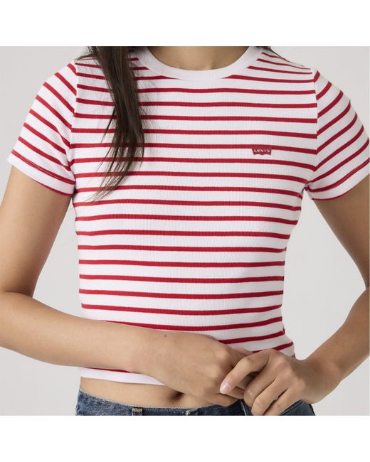 Levi's Blue Essential Sporty Cropped Crop Top