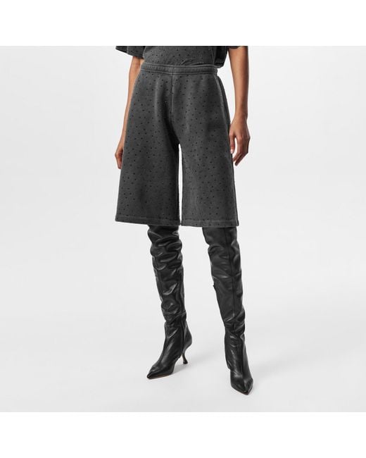 Represent Black Rep Spark Nappa Leather Shorts