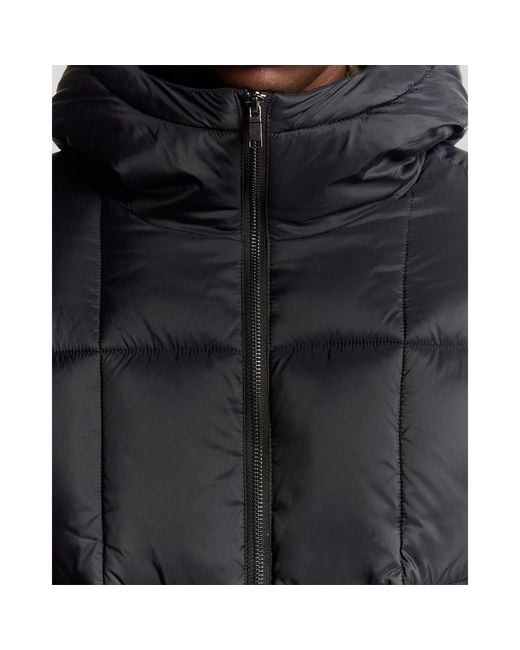 Lyle & Scott Black Cocoon Long Puffer Jacket for men