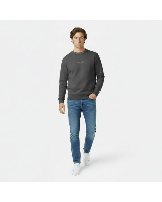 Jack Wills Green Jacquard Crew Sweatshirt for men